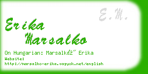 erika marsalko business card